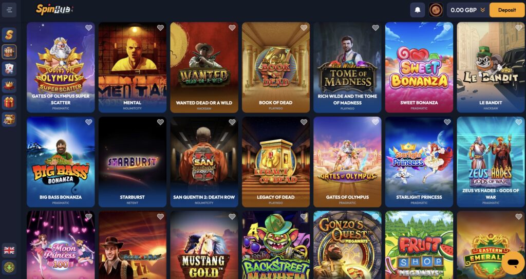 Spinhub - Best Credit Card Casino For Slots