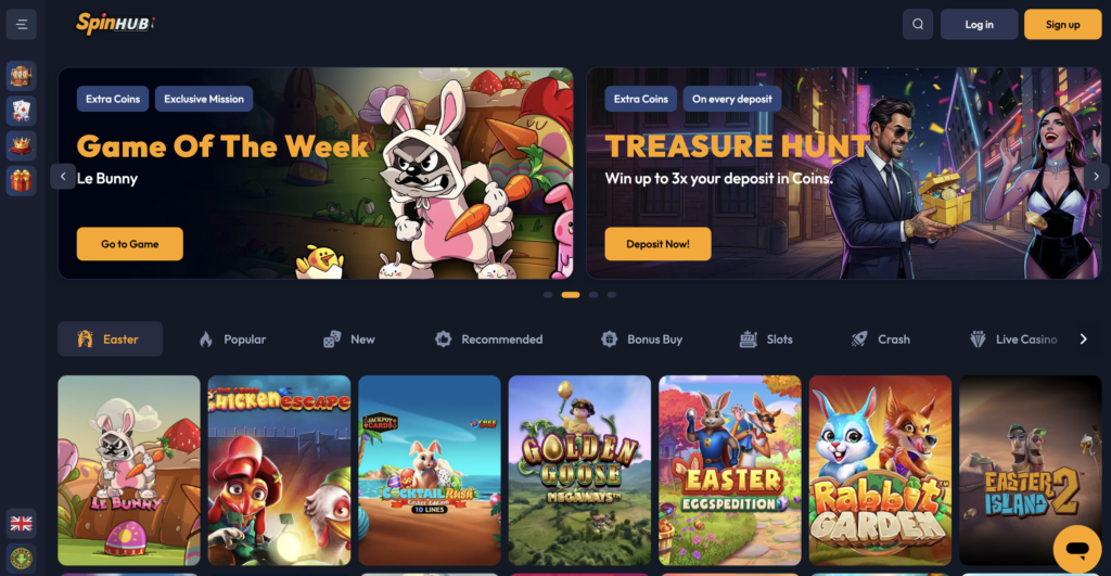 SpinHub credit card casino.