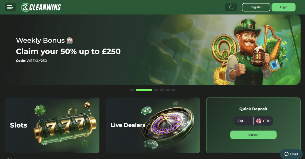 Clean Wins - Credit card Casino